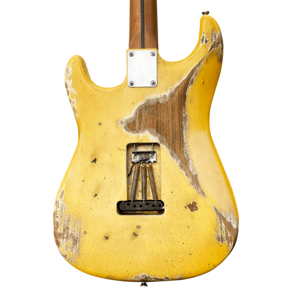 10S Guitars - iCC Relic inspired by Yngwie Malmsteen aged yellow white Electric Guitar