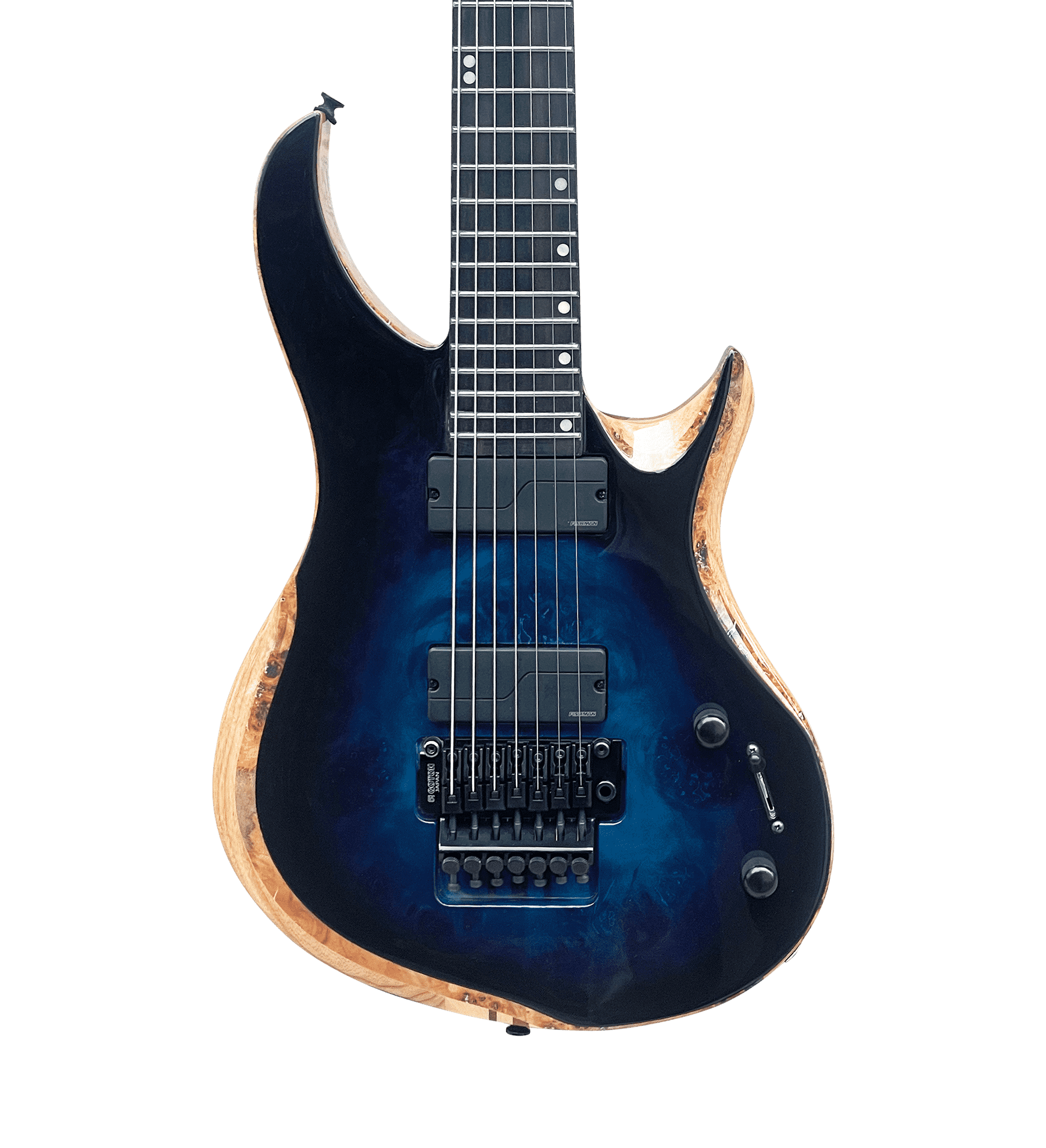 Spring BH 7 Poplar Burl Blueburst - 10S Guitars