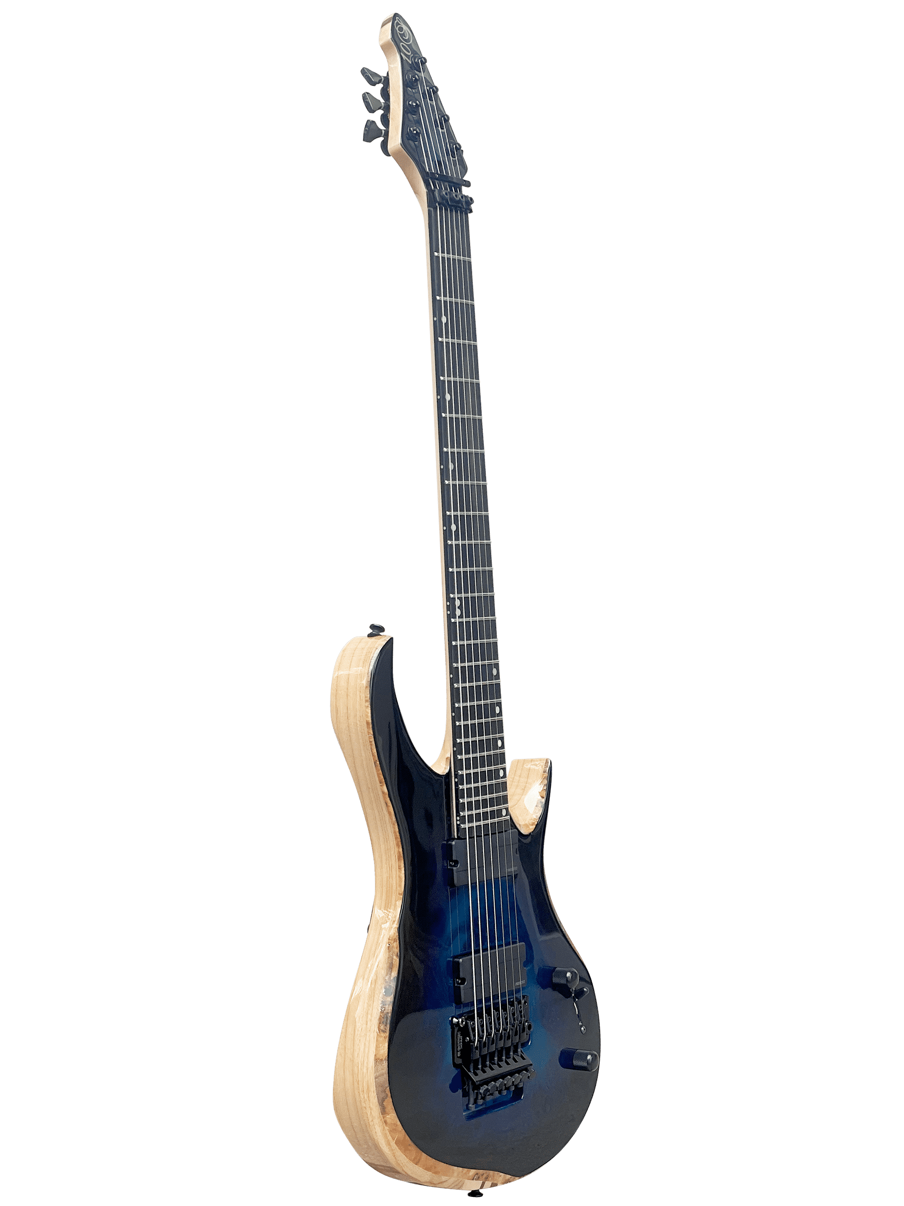 Spring BH 7 Poplar Burl Blueburst - 10S Guitars, Fishman, Floyd Rose, Baritone